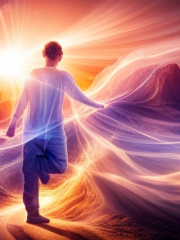energy waves healing a person